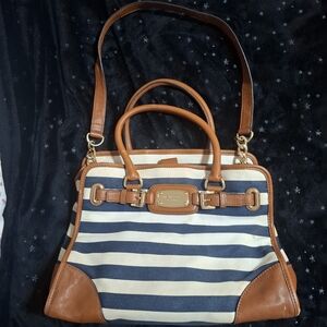 Michael Kors Striped Navy Blue Women's Bag
